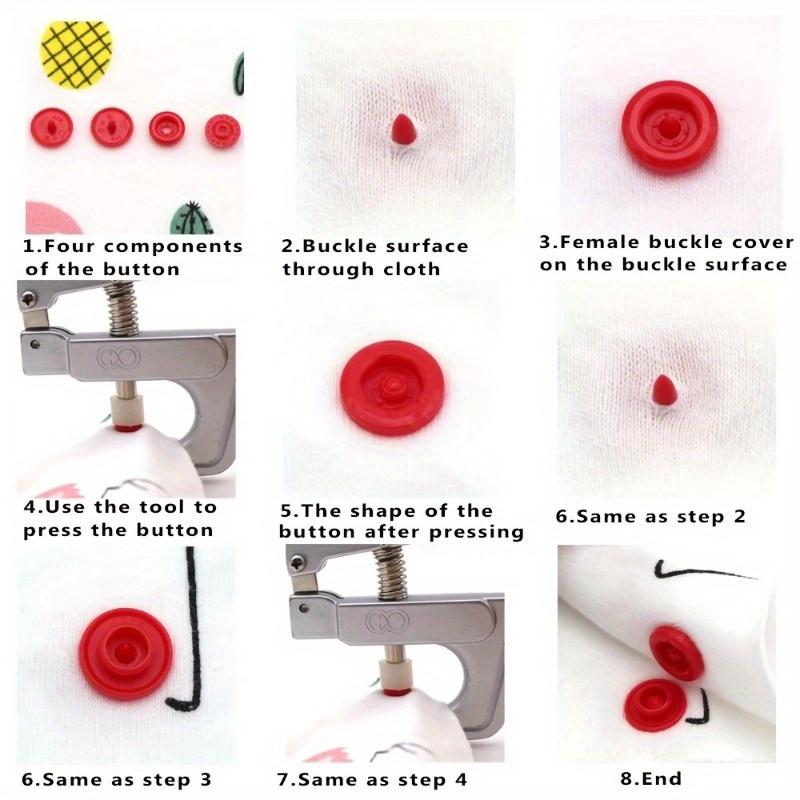 50 Sets Round Snaps Buttons For Bib T5 Plastic Press Button Fastener Snap For Clothes Accessories DIY Crafts