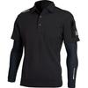 EVEN RIVER Faux Layered Polo Shirt, All Season, Black, HY07 05, Size L