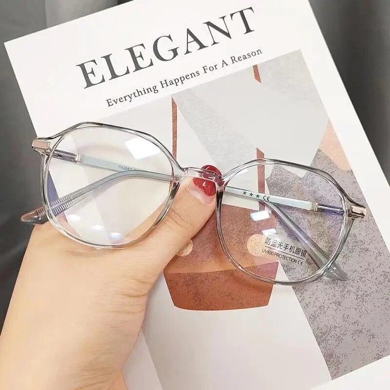 Polygonal Ferdig Myopi Briller Anti-blått Lys Mote Briller Menn Dame Dioptri 0 -1,0 -1,5 -2,0 -2,5 -3,0 -3,5 Til -6,0