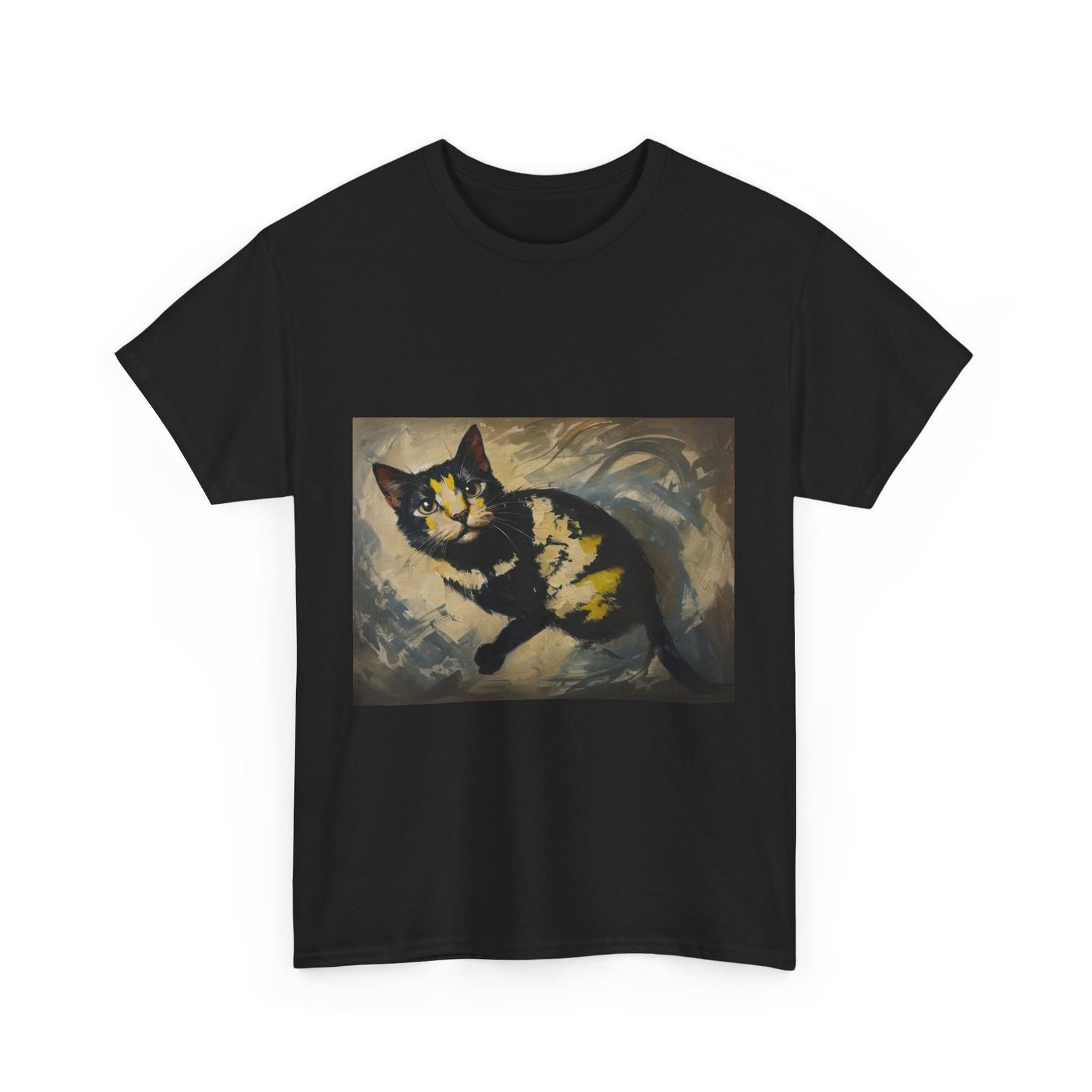 Whimsical Cat Art Unisex Heavy Cotton Tee Animal Lover Shirt Fun Gift Pet Owners 2XL