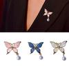 Versatile Butterfly Pearls Accessory Modern Waterdrop Inspired Detailing Sturdy Alloy Brooch for Casual Formal Wear