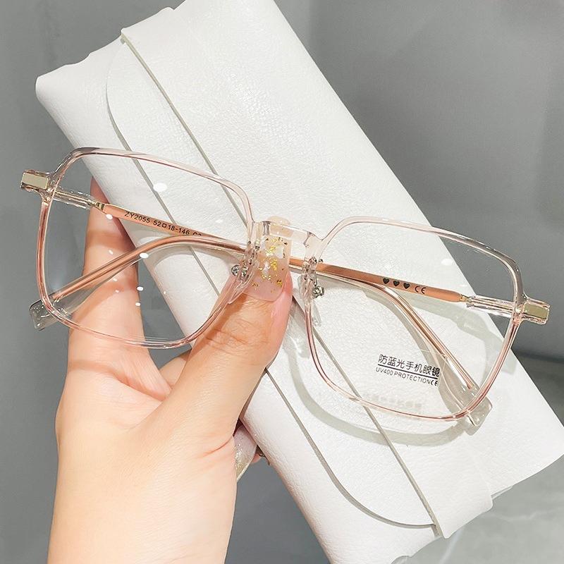 Retro Square Anti-Blue Light Glasses For Women Stylish Clear Frame Anti Radiation Myopia Glasses -1.0-1.5-2.0-2.5-3.0-3.5-4.0