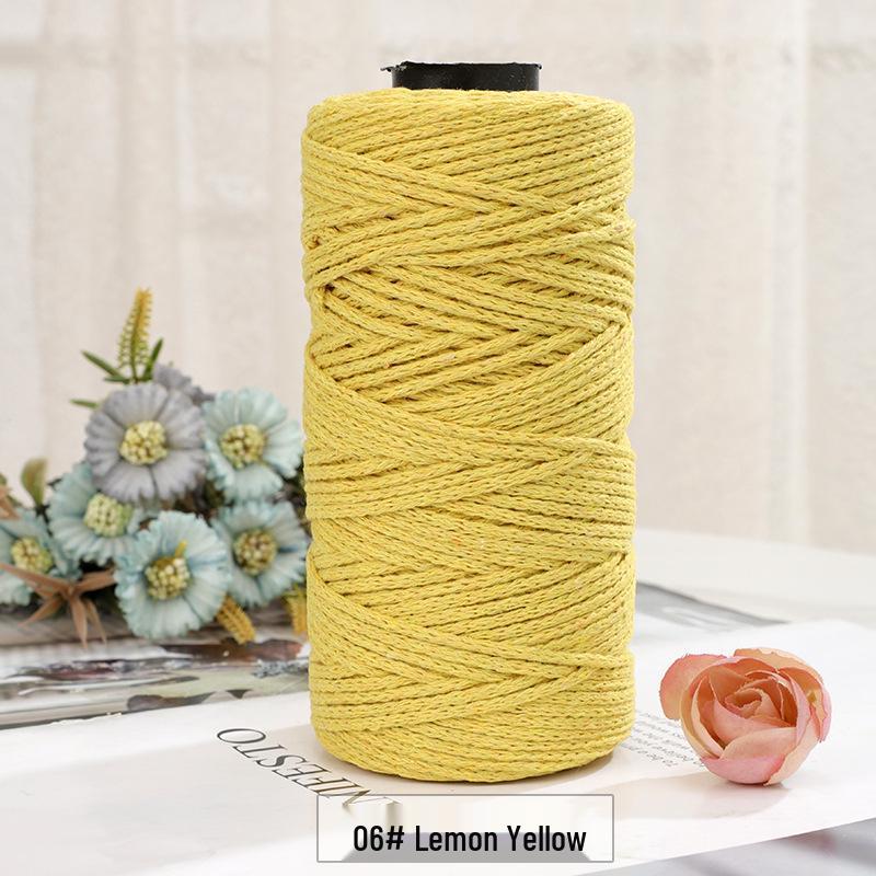 2mm Round Strand Hollow Yarn for European Style Crochet Bags, DIY Projects & Hand Knitting - Multi-Color Options
