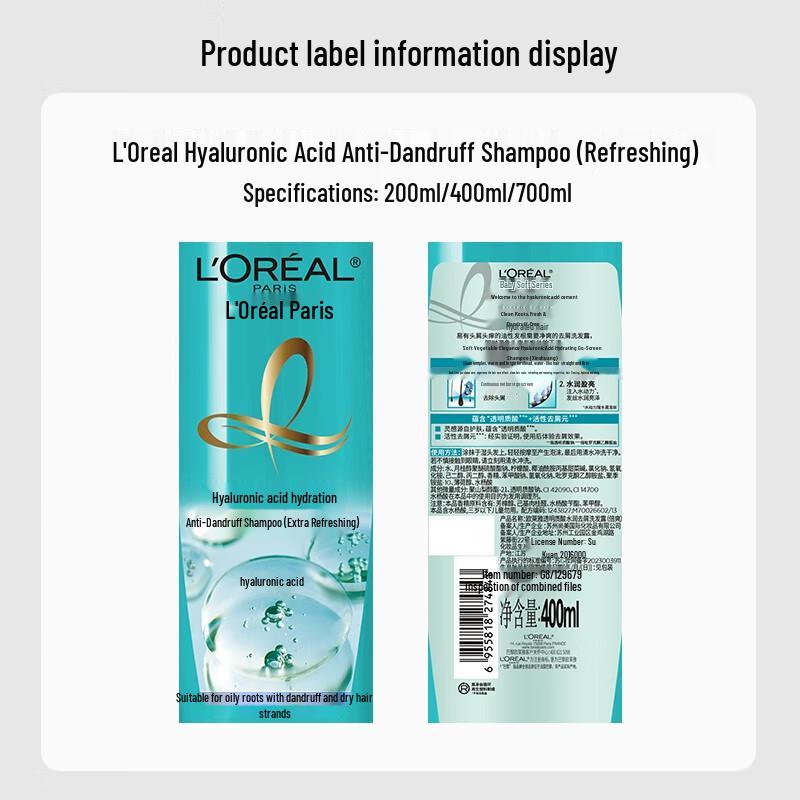 L'Oréal Hyaluronic Acid Hydrating Anti-Dandruff Shampoo