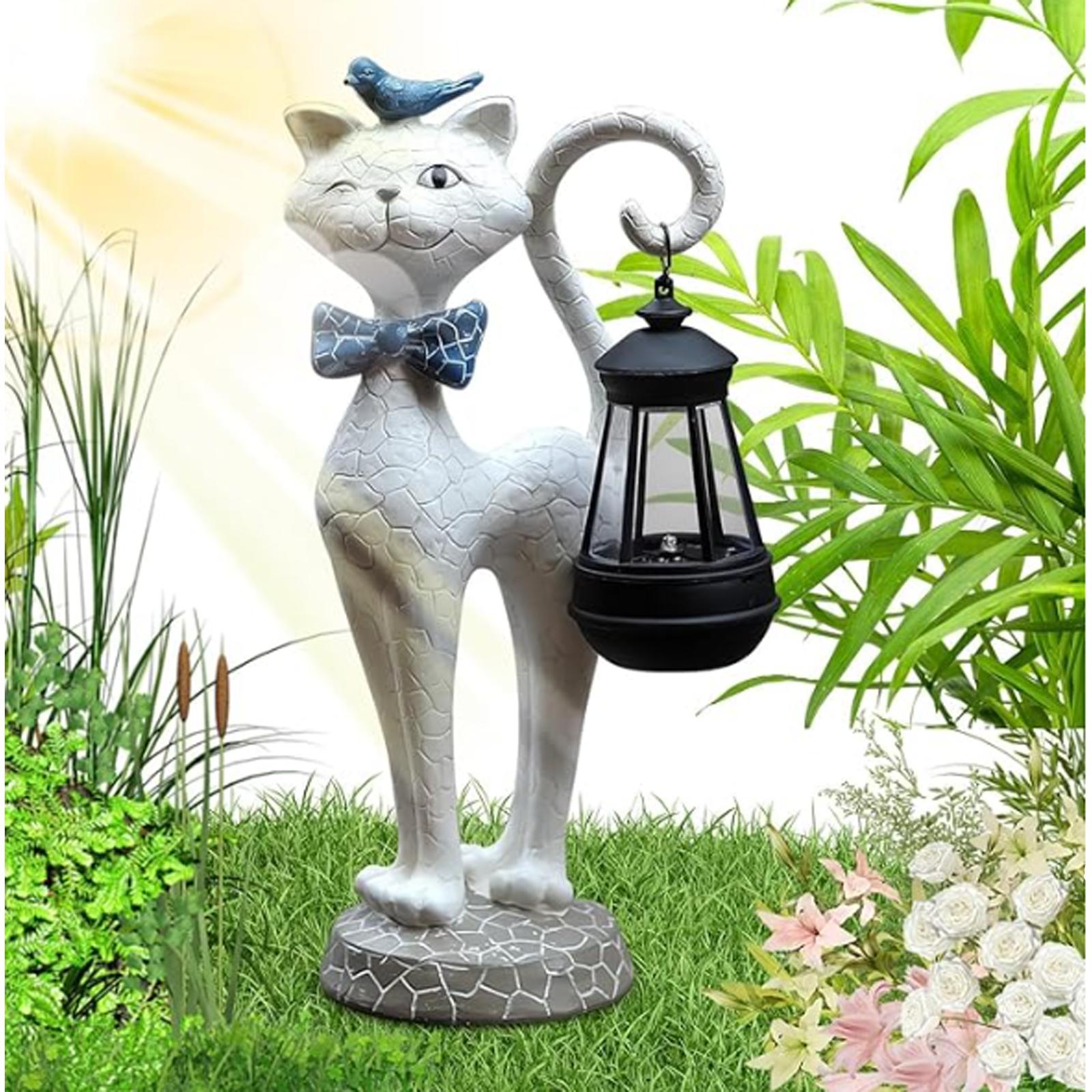 

Солнечный кот, Милая фигурка | Водонепроницаемые смоляные украшения для двора, крыльца, патио, заднего двора, балкона One Size