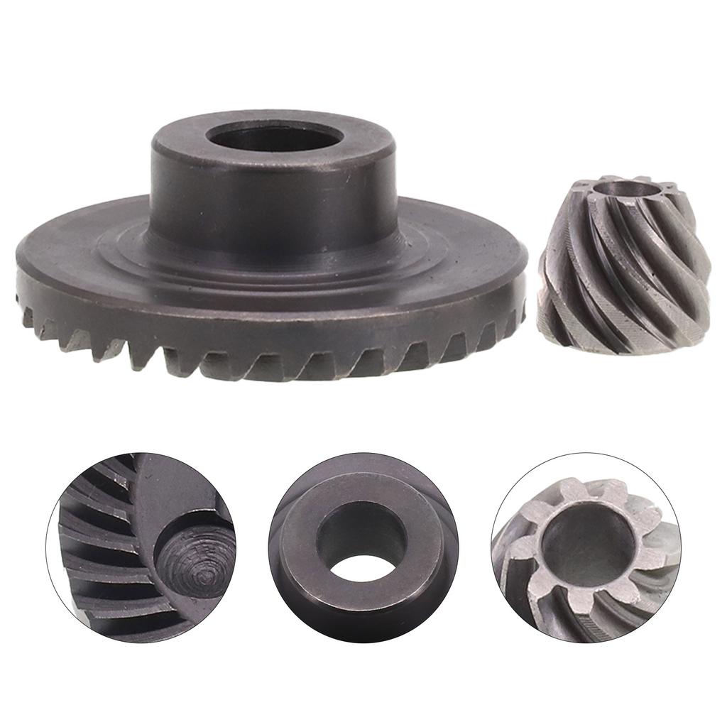 Gear Set Gear Straight 2Pcs Set Angle Grinder Gear Straight Steel Material For GWS6-100 Angle Grinder Inner Diameter 11.6mm