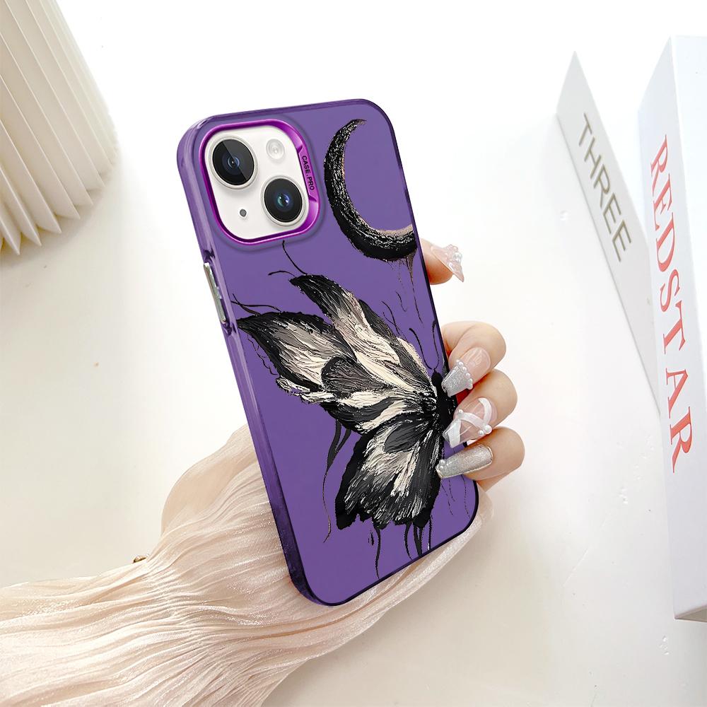 Modische Bunte Silberfarbene Doppelseitige Handyhülle Weiche Kante Hartschale Vollständige Abdeckung Stoßfeste Handyhülle für Samsung A16 A55 Xiaomi Redmi 14C Poco C75