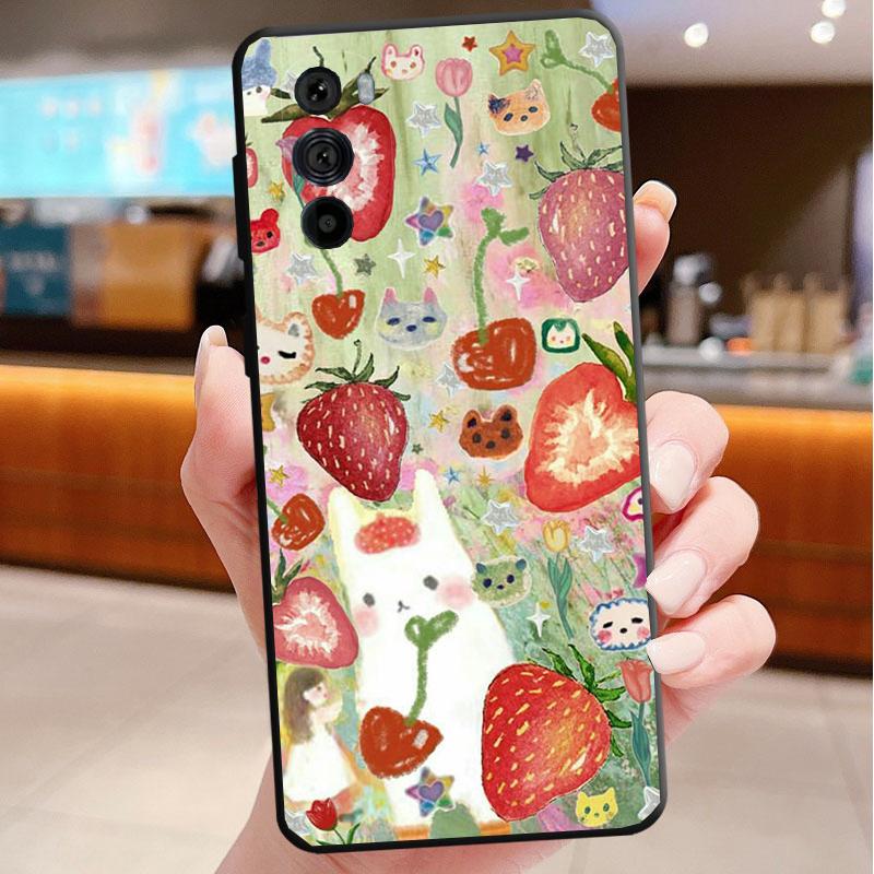 Phone Case For Motorola Edge 50 40 Pro 60 50 40 30 Ultra Neo Fusion Moto G Play G Stylus G Power G Fun Cat
