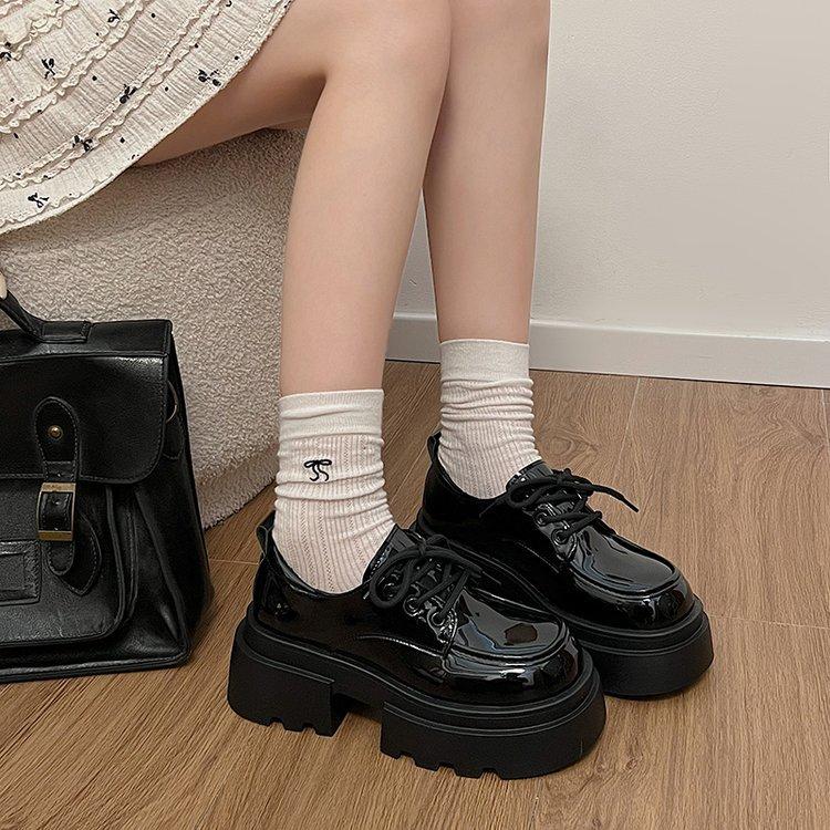 [Yushilai] British style platform small leather shoes for women's 2025 summer new Japanese JK round head with skirt single shoes