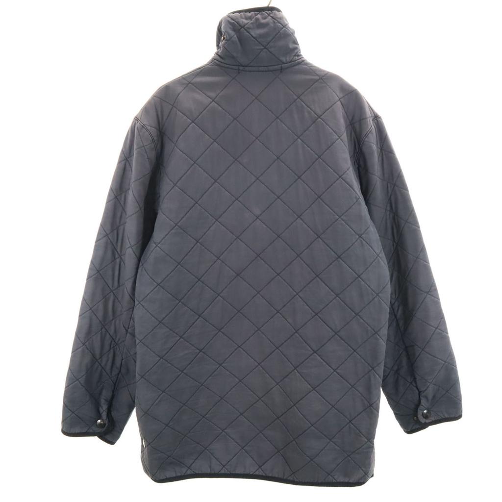 Barbour Quilted Jacket Navy Double Zip Men's Used