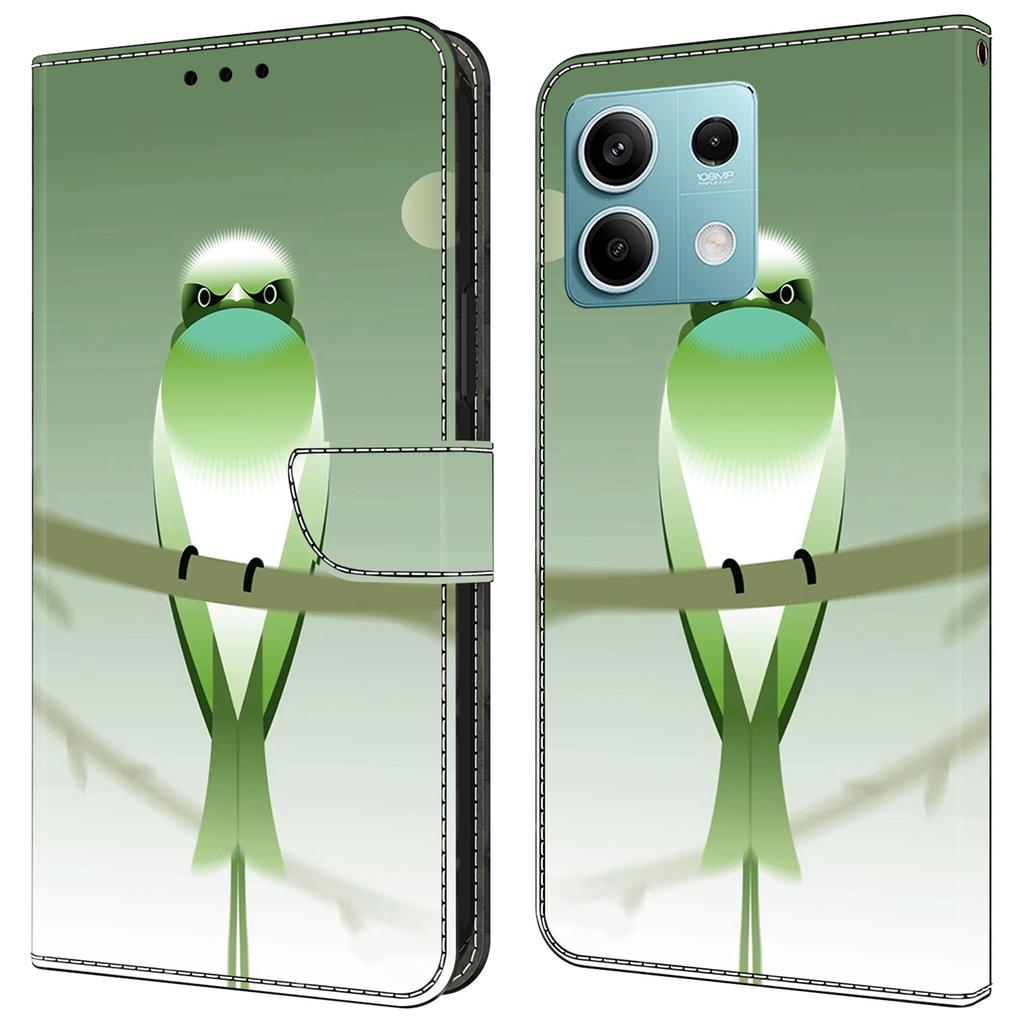 For Xiaomi Redmi Note 13 5G Case Pattern Design PU Leather Shockproof Flip Cover