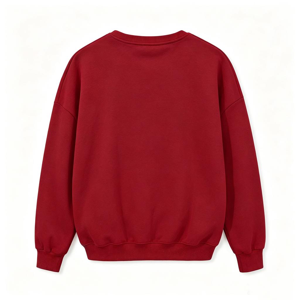 Unisex Fashion Printed Neck Long Sleeve Sweatshirt Casual Pullover