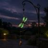 Iron Material Dragonfly Wind Bell Luminous Glow Wind Spinner Decor Luminous Wind Bell  For Garden