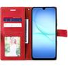 Coque de Protection - BOOLING - Samsung Galaxy A17 4G/5G - Antichoc Effet Cuir Rouge - 2 Vitres