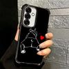 French Bulldog Black Desgin Plating Phone Case For Samsung A17 A07 A37 A57 A16 A56 A15 A55 A14 A54 A13 A53 A26 A36 A25 A35 A24 A