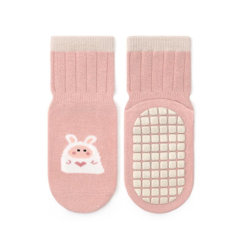 

Милые мультяшные детские длинные носки, резиновая подошва, нескользящие, детские носки для пола, весенне-осенние детские хлопковые носки 0-5 лет, детская обувь L розовый