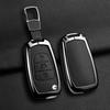 Interior Mouldings 2/3button Car Alloy Leather Key Case Cover For Kia K2 K5 Rio 3 Picanto Ceed Cerato Sportage For Hyundai i20 i