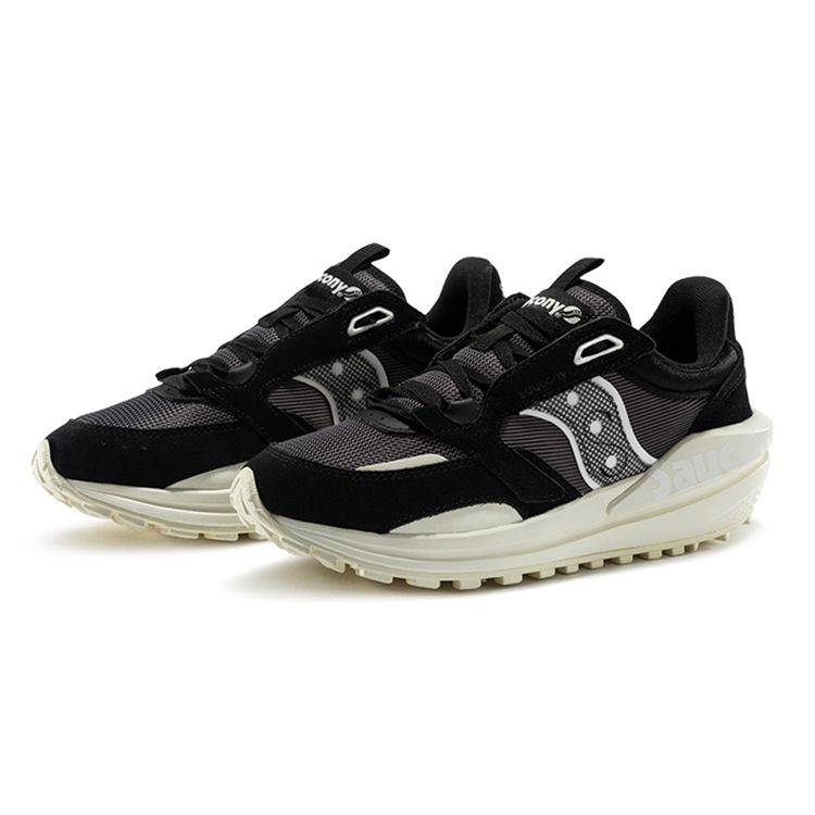 SAUCONY Jazz Series Retro Casual Cushioning Non-Slip Wear-Resistant Breathable Low-Top Running Shoes Women Sneaker Black S69003-1