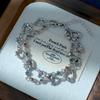 VENTFILLE 925 Sterling Silver Diamond-Studded Butterfly Bracelet Women's Fashion Temperament Flower Adjustable Bracelet