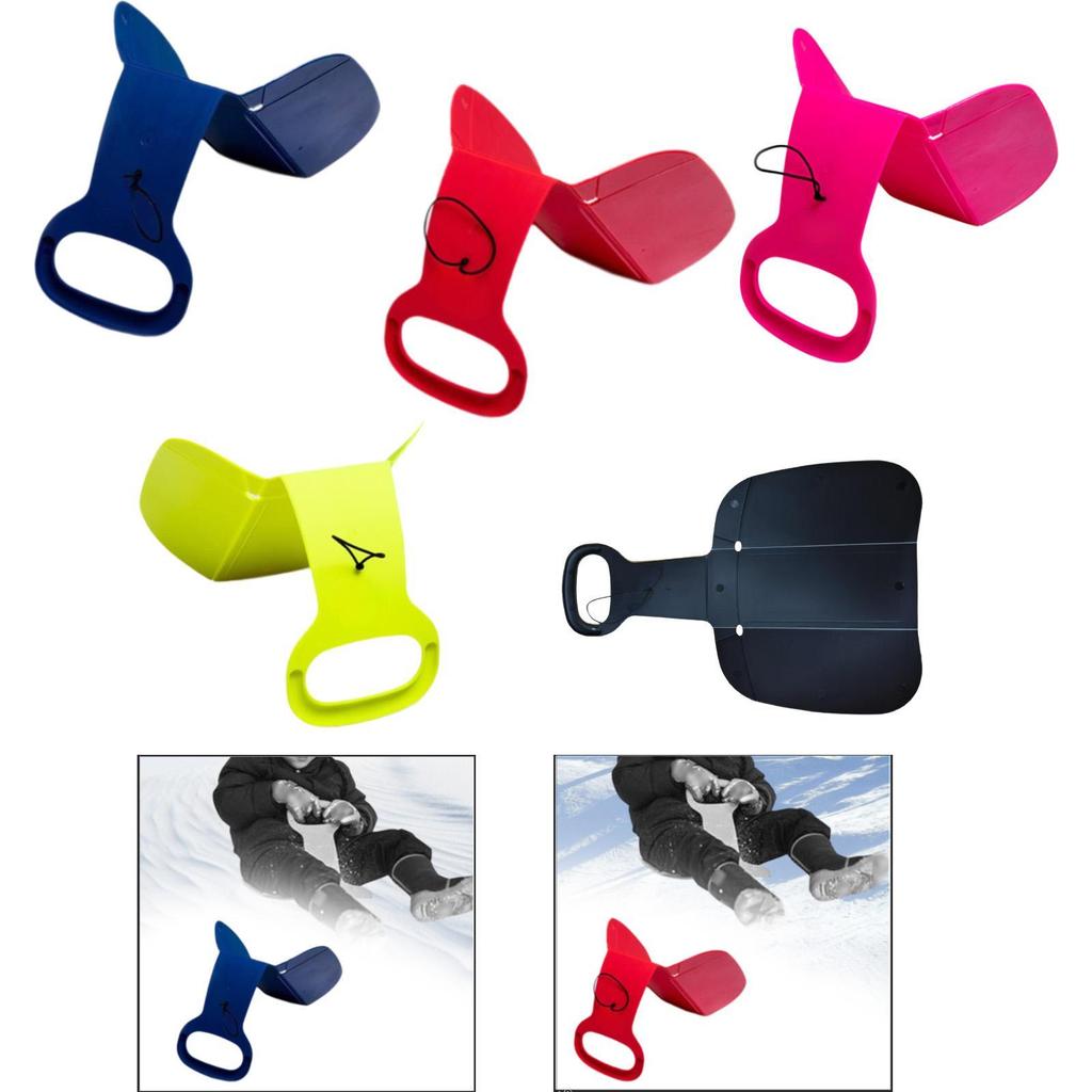 Outdoor Portable Snow Sled for Children Adults Lightweight Sliding Board Winter Ski Sledge for Snow Grass