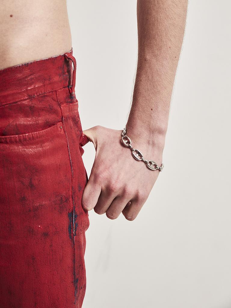Lowool Silver Big Pignose Chain Bracelet