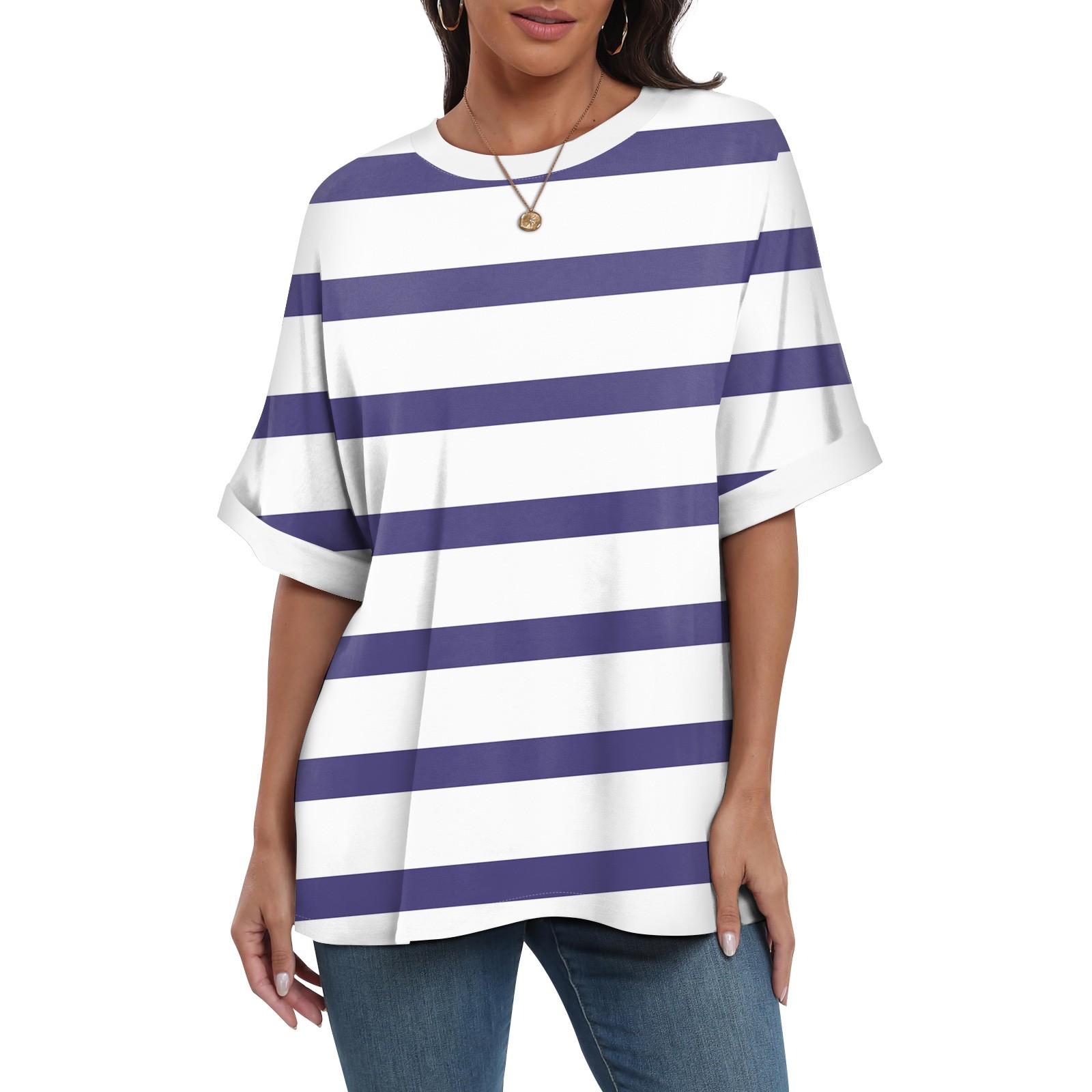 Женская свободная футболка оверсайз с принтом — фото 7