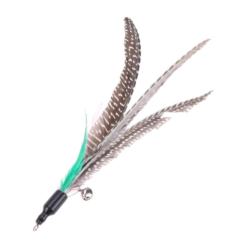 5pcs/lot Colorful Cat Toys Feather Replacement Head Cat Wand Without Stick Cat Kitten Interactive Pet Products Random Color