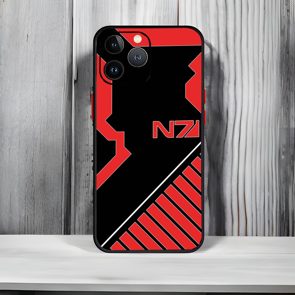 Sci-Fi Video Game M-Mass Effect Phone Case Black Matte Thin Phone Case For iPhone17 16 15 14 13 ProMax