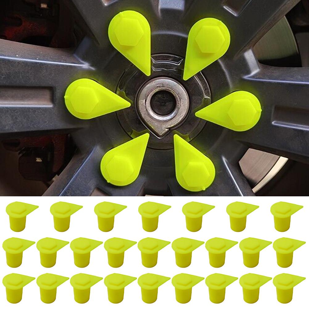 25 X 21mm Dust Cap Long Wheel Nut Indicators Yellow Safety Wheel Nut Indicators Polyethylene  Parts Accessories