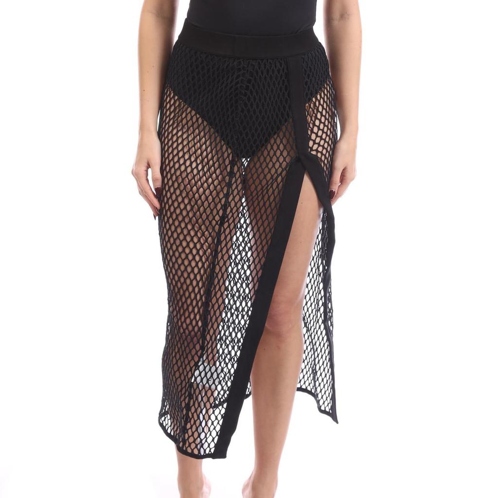 Off White Womens/Ladies Logo Mesh Maxi Skirt