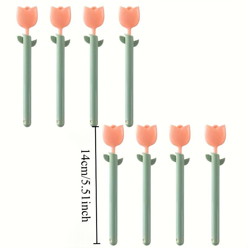 8Pcs Tulip Food Sealer Clips, Reusable Moisture Resistant Clamps for Snack Cereal Lunchbox Household Storage