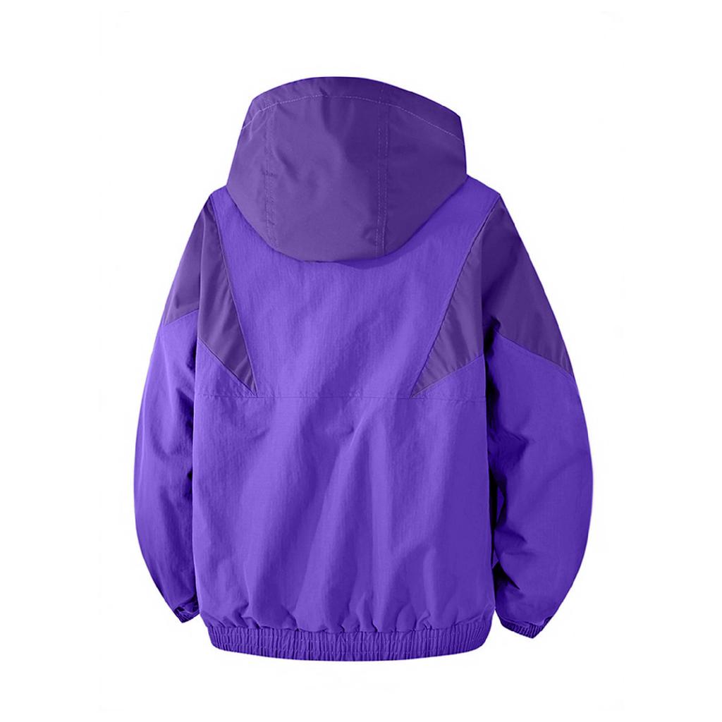 Men's Casual Workwear Hooded Jacket, Color-blocked Zipper Pocket Coat, Waterproof And Windproof Down Jacket