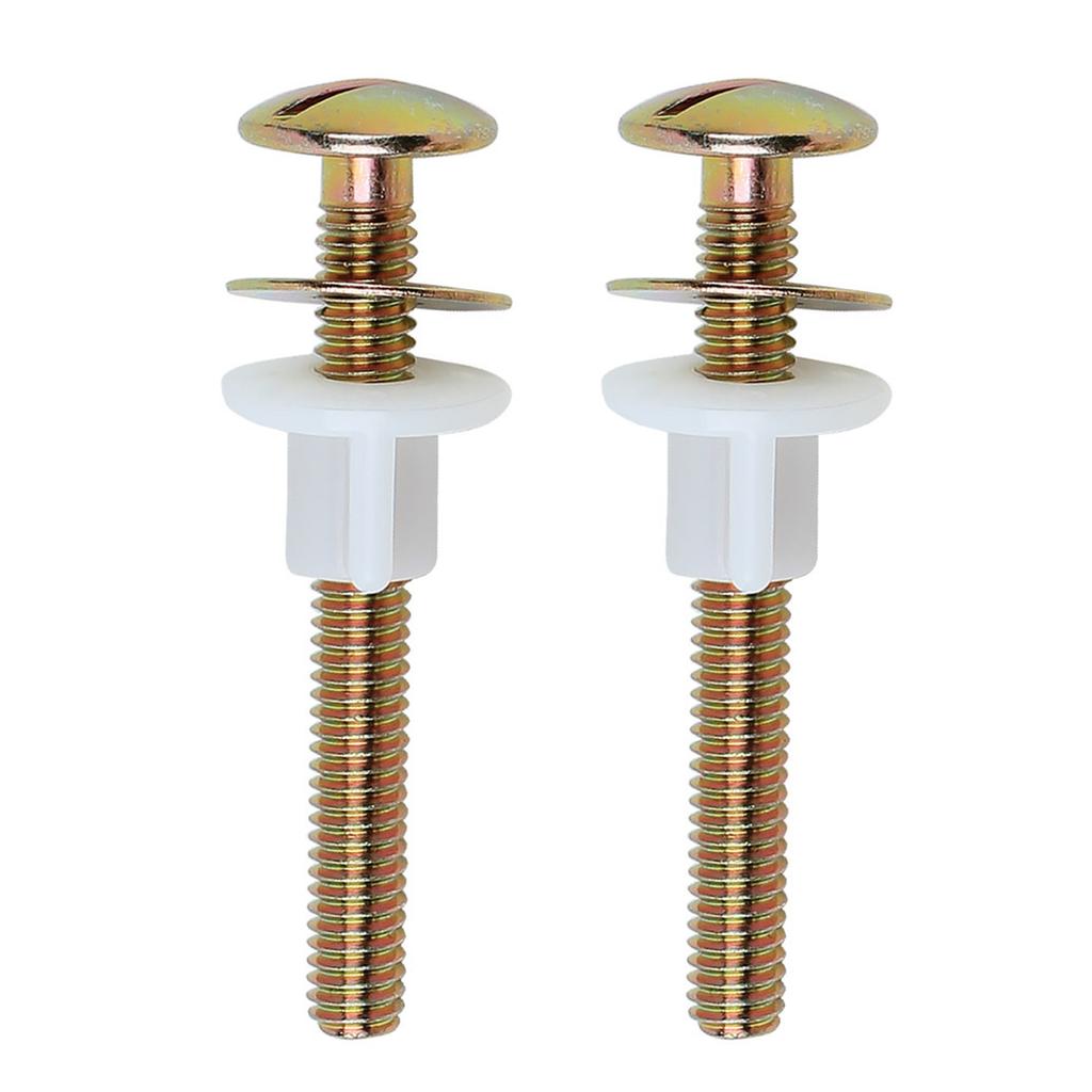 Pack of 2 Toilet Seat Screws Replacement Toilet Seat Screws with Plastic Nuts & Metal Washers Toilet Seat Nuts & Screws