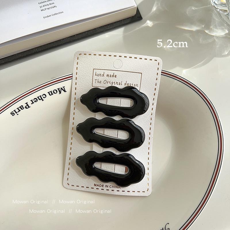 3Pcs/lot Black Geometric Hair Clip BB Hairpins Barrettes Styling Tools Headbands for Women Hairgrips Hair Styling Accessories