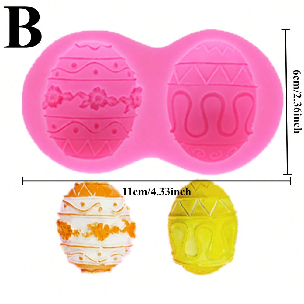 3D Cartoon Easter Bunny Silicone Mold DIY Fondant Mold for Cake Decorating Cupcake Topper Chocolate Decorating Accessories