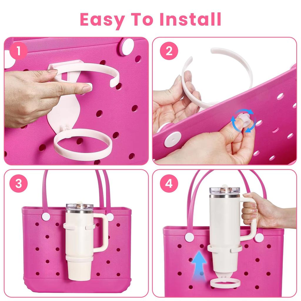 Cup Holder Suitable For Bogg Bag Compatible With 30Oz 40Oz Insulated Cup Adjustable Insert Drink Holder Water Bottle Holder