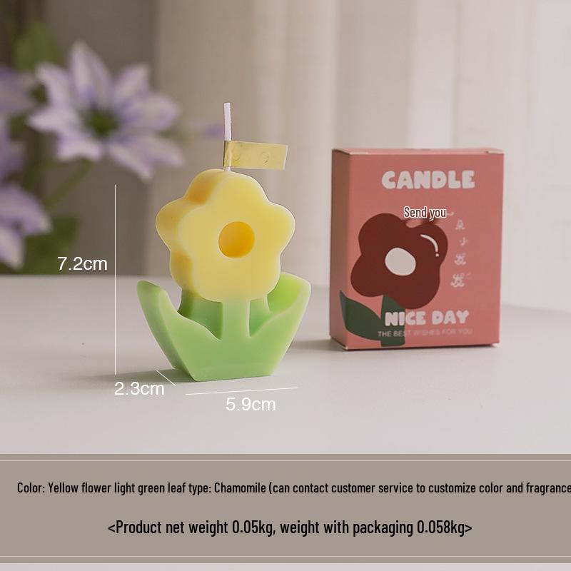 Handmade Floral Scented Candle Gift for Teacher's Day and Birthdays