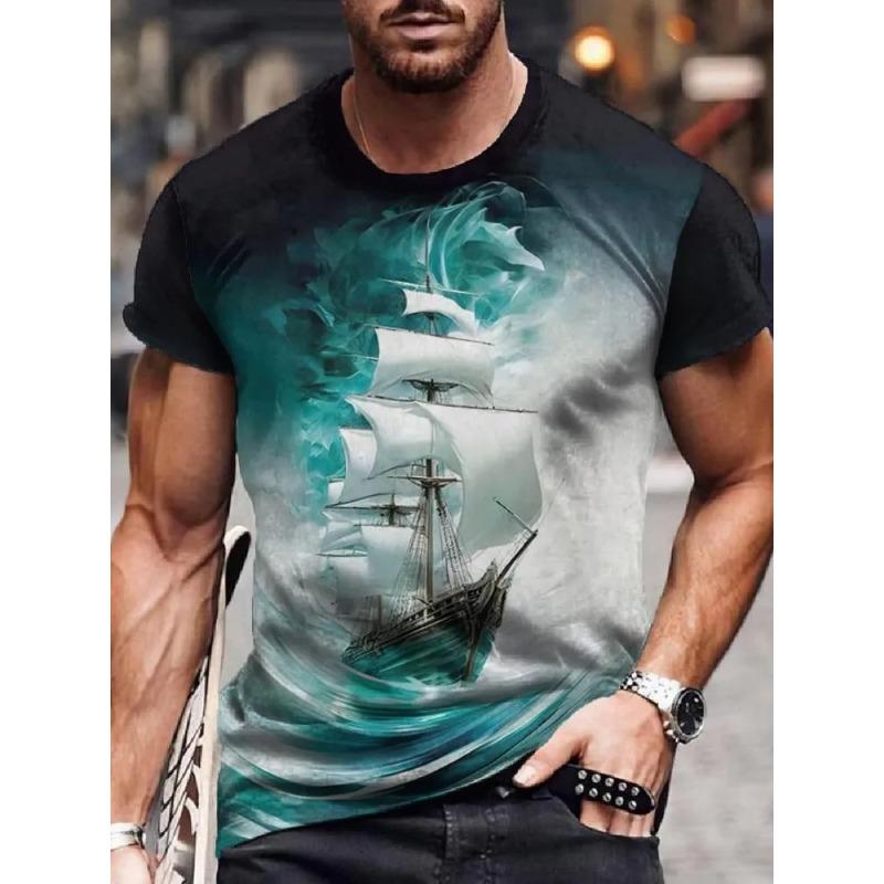 

Летняя креативная футболка с принтом Welcome , модная, удобная, свободного кроя, мужская, с круглым вырезом, мужская, повседневная, большого размера, с коротким рукавом 6XL