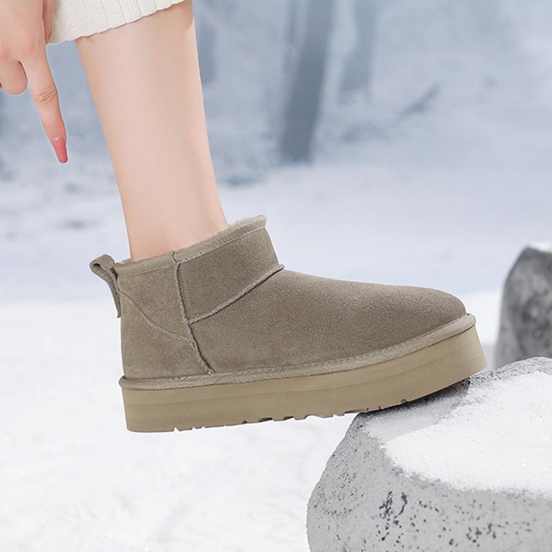Qirui shoes Snow boots fashionable and versatile pure wool warm