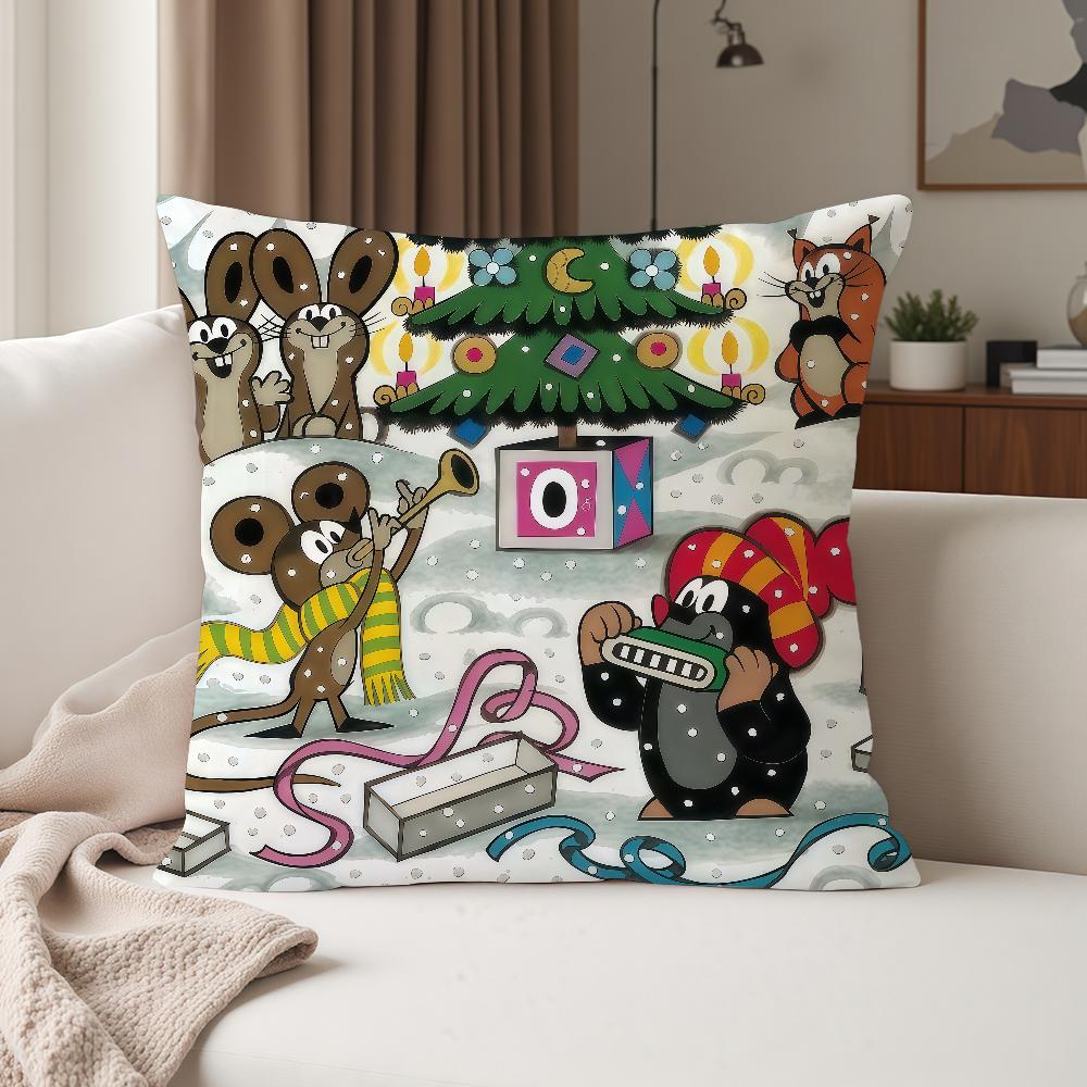 Cute The Little Mole Art Pillow Case Suitable For Bedrooms Living Rooms Cars Home Decoration