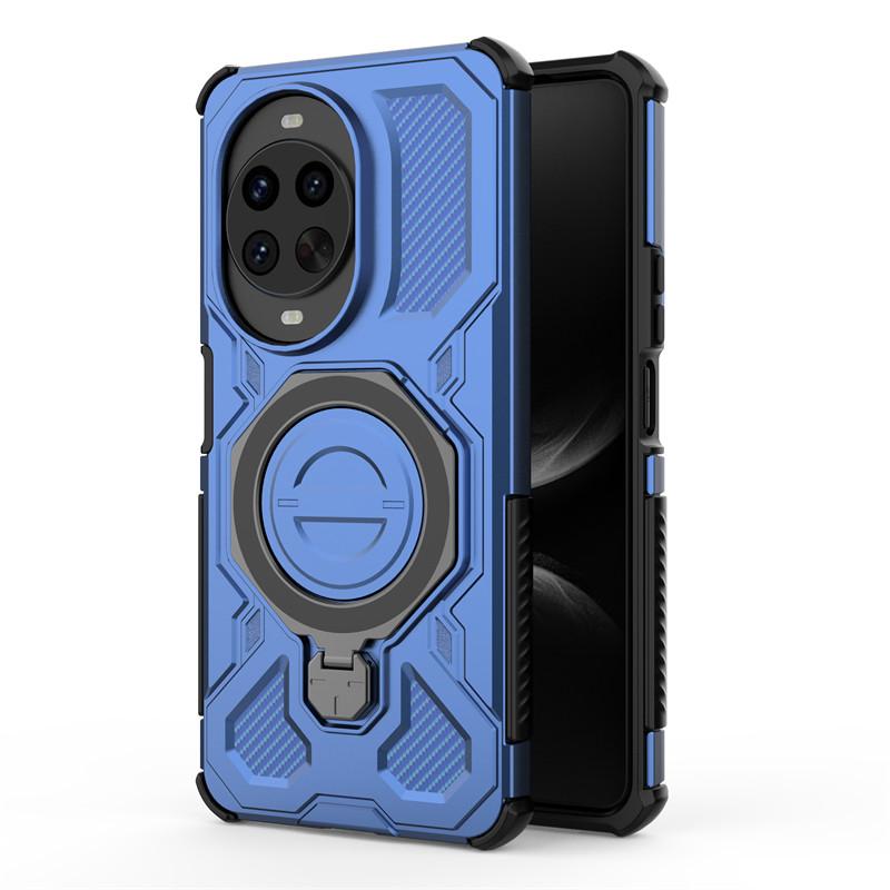 

For Huawei Nova 14 Pro Case Huawei Nova 14 Pro Cover Holder Magnetic Wireless Charging Protective Phone Cases Nova 14 Pro Funda Huawei nova 14 Pro синий