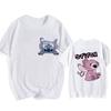 Hip Hop Shirt EU Size Unisex Disney Lilo Stitch Cartoon T Shirt Stitch Cute Unisexga Tshirt Yk Graphic Tshirt Top Tees Clothes