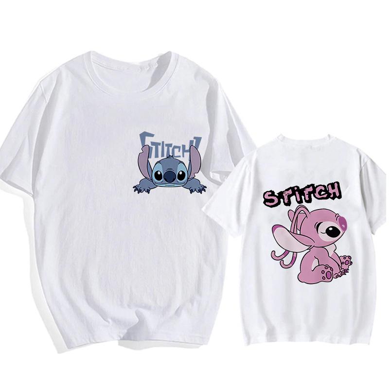 Hip Hop Shirt EU Size Unisex Disney Lilo Stitch Cartoon T Shirt Stitch Cute Unisexga Tshirt Yk Graphic Tshirt Top Tees Clothes