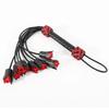 64.5cm Fetish PU Leather Rose Flower Whips Flogger Spanking Paddle Knout  Adult Game Erotic Flirting Sex Horse Whip Toys