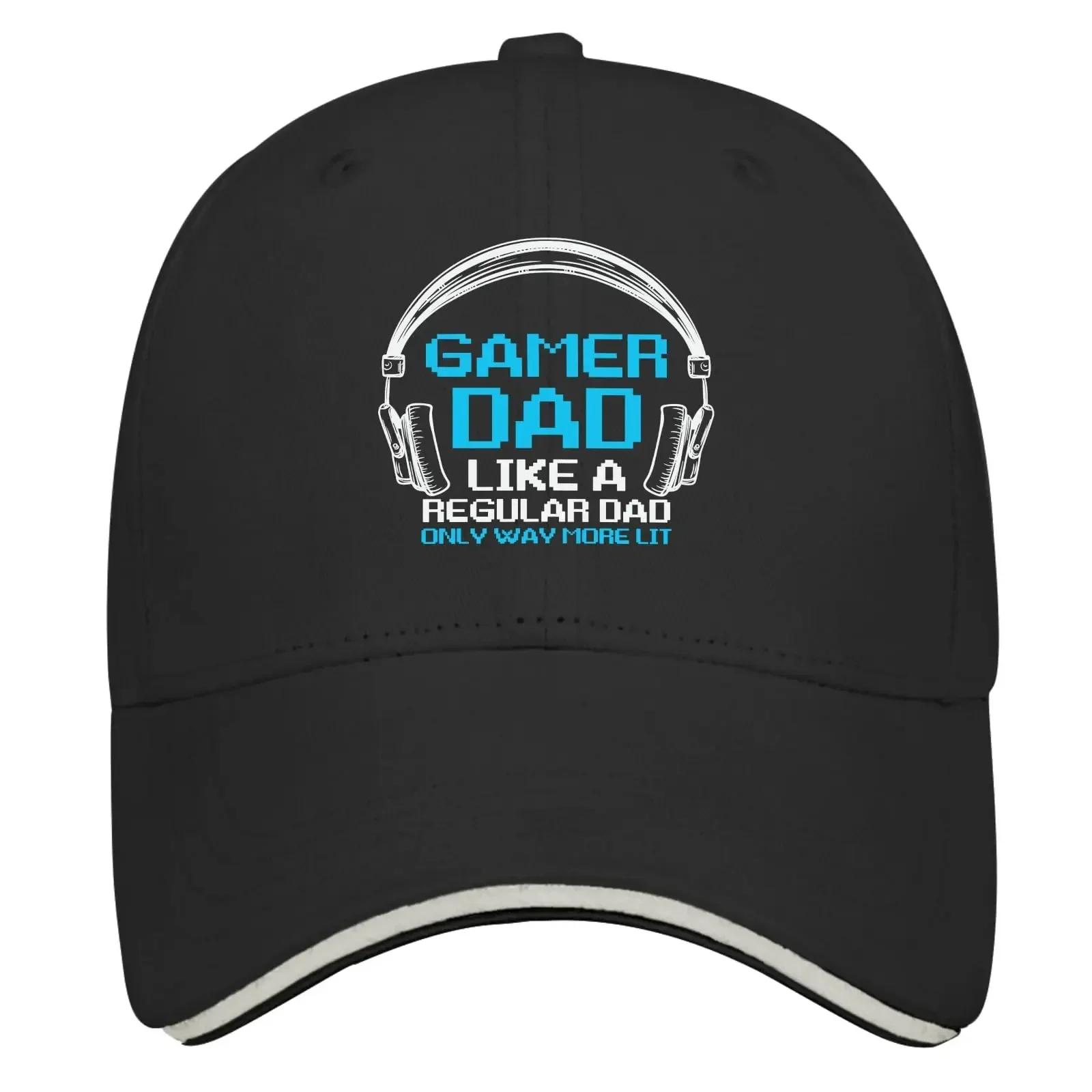Gamer DAD Like A Regular DAD ONLY Way More LIT Baseball Cap Baseball Hats Trucker Hats Men Gifts Adjustable