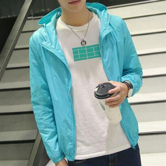 2023 Men's Ultra-Thin Sun Protection Jacket - Transparent, Versatile Beach and Student Wear