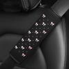 Bling Car Seat Belt Cover, 2PCS Rhinestone Cute Bow Comfort Vehicle Seatbelt Shoulder Pad, Diamond Automotive Interior Harness Neck Cushion Protector