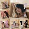 M-Melanie Martinez Singer Cushion Cover Silky Short Plush Invisible Zipper Dustproof Sofa Pillow Case For Home Decor