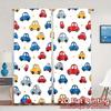 2D Flat Printing  JIT 2pcs   Curtains (Without Rod) Car Pattern Drapes Contemporary Chic Curtains Versatile Polyester Curtains