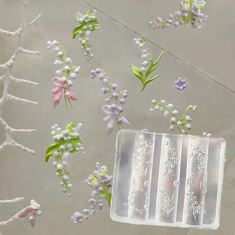 

Ландыш 3D Силиконовая Форма для Ногтей Цветочный Нейл-арт Резная Форма Шаблон DIY Украшение для Ногтей Дизайн для Маникюра Инструменты ONESIZE